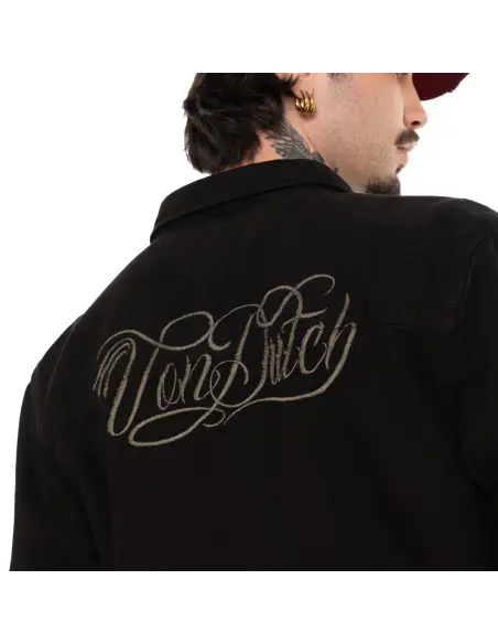 Camisa Von Dutch Roy Noir Preta de Algodão