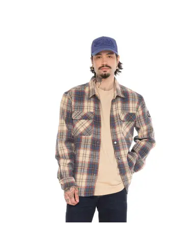 Camisa Xadrez Von Dutch Pepper Bege