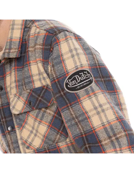 Camicia a Quadri Von Dutch Pepper Beige