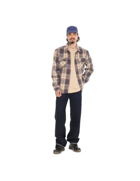Camisa Xadrez Von Dutch Pepper Bege