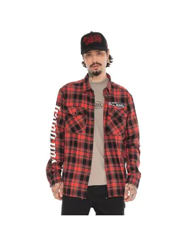 Von Dutch Juan Coral Cotton Shirt