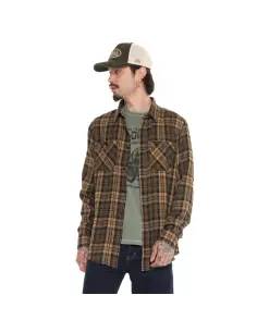 Giacca Camicia Marrone A Quadri Von Dutch