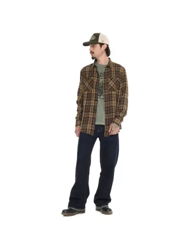 Veste Chemise Marron À Carreaux Von Dutch