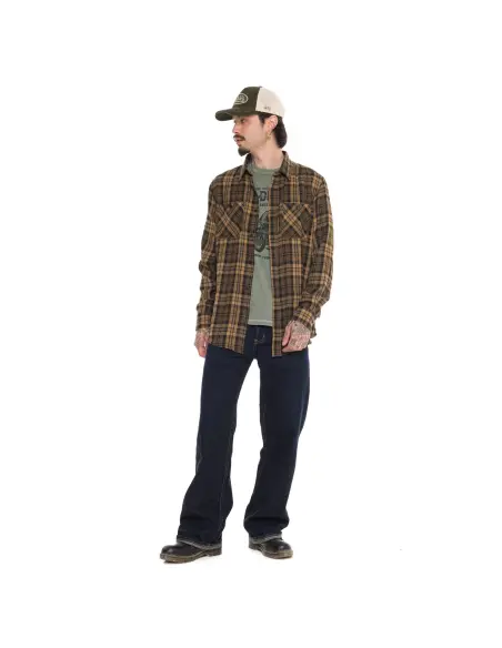 Brown Checked Shirt Jacket Von Dutch
