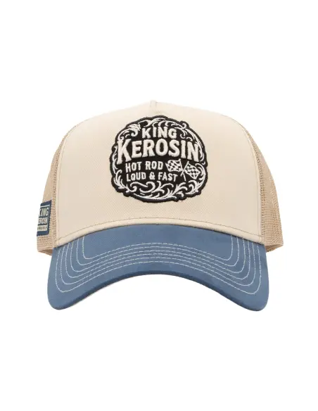 Casquette King Kerosin Hot Rod Off White