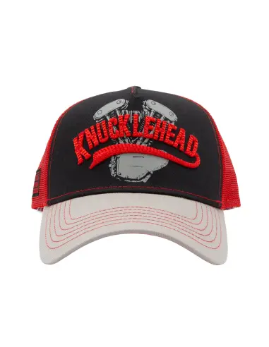 Cappello King Kerosin Knucklehead Nero e Rosso