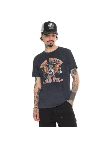 T-Shirt Von Dutch Wild Eye Noir Délavé