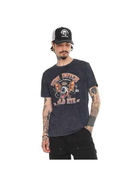 Camiseta Von Dutch Wild Eye Preto Lavado