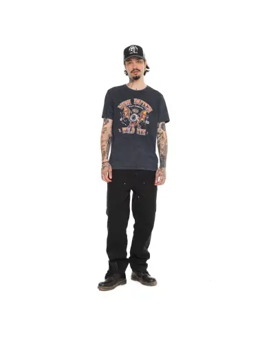 T-Shirt Von Dutch Wild Eye Noir Délavé