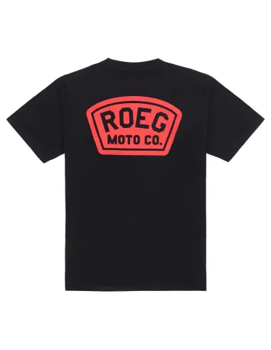 T-Shirt Roeg Shield Nera in Cotone Elasticizzato