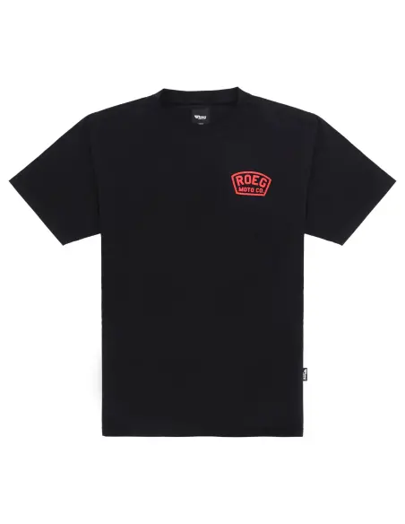 Camiseta Roeg Shield Negra de Algodón Elástico