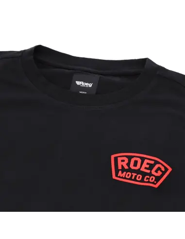 T-Shirt Roeg Shield Nera in Cotone Elasticizzato