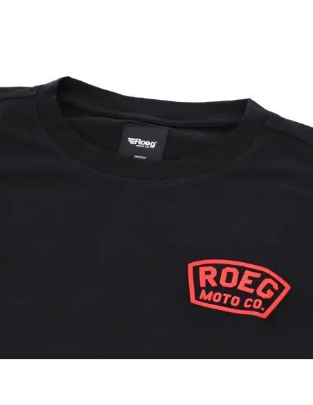 T-Shirt Roeg Shield Nera in Cotone Elasticizzato