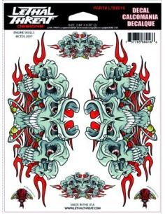 Comprar Pegatina Engine Skulls 15 X 20 Cm a precio de oferta