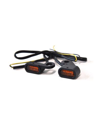 AMBER BLACK MANETA INTERMITERS FOR SPORTSTER 04-UP