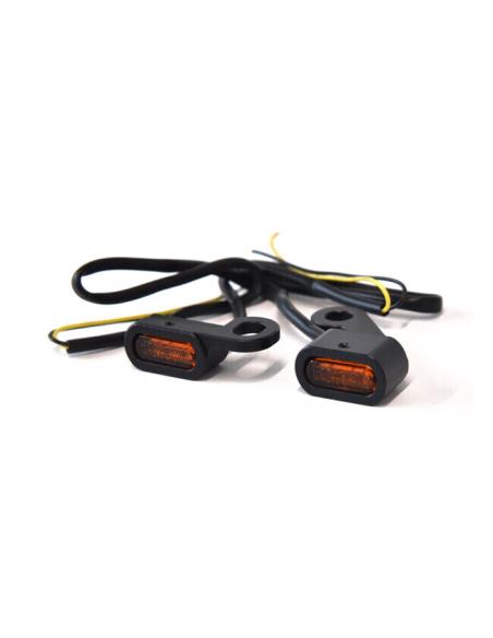 AMBER BLACK MANETA INTERMITERS FOR SPORTSTER 04-UP