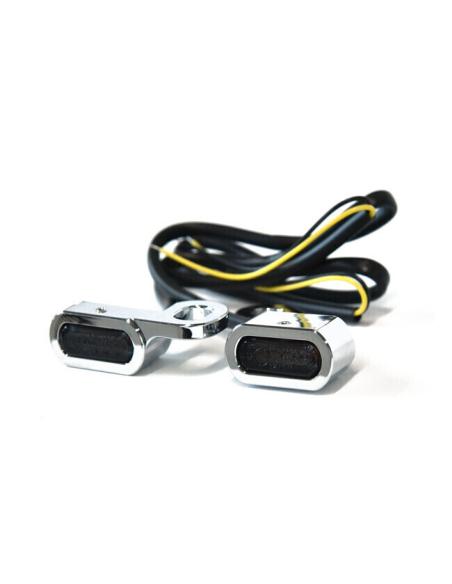 SMOKED CHROMED MANETA INTERMITINGS FOR SPORTSTER 04-UP