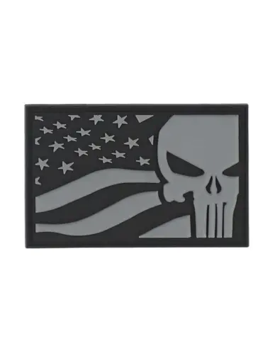 Patch Punisher Bandeira EUA Cinzento Army Surplus