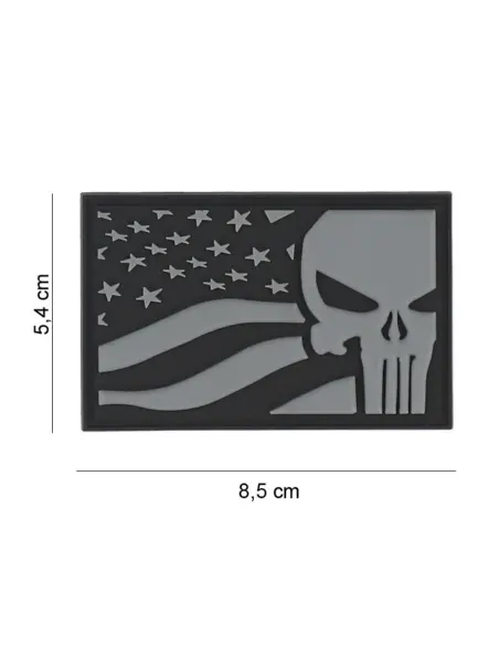 Parche Punisher Bandera USA Gris Army Surplus