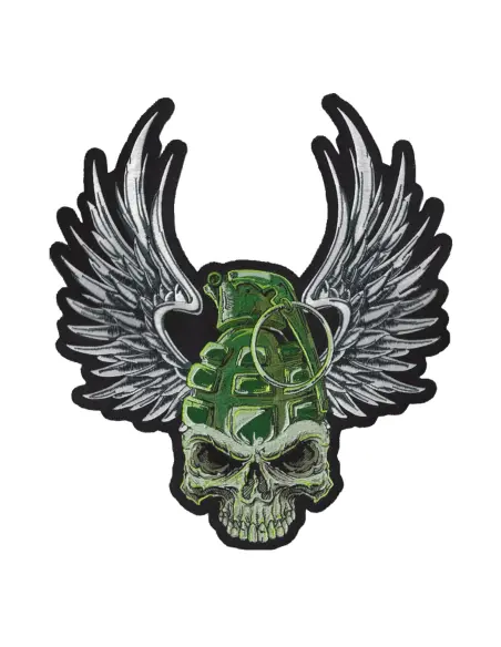 Patch Bordado Caveira Granada Lethal Threat