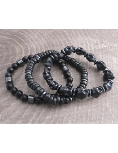 Pack 3 Calaveras de Piedra Amigaz con Hematite
