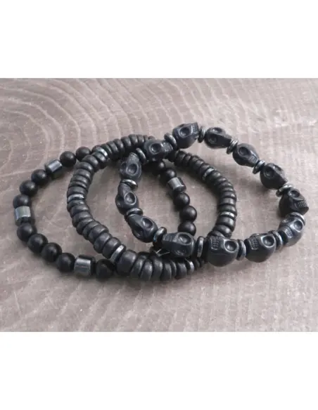 Pack 3 Teschi in Pietra Amigaz con Ematite