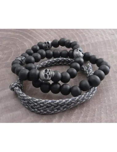 Set Bracciali Amigaz Paracord e Teschi