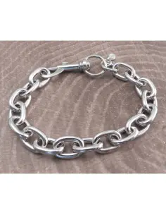 Pulsera Amigaz Cadena Cromada de Eslabones Lágrima