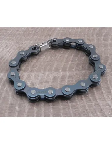 Bracciale Amigaz Catena Moto Nera 8 Pollici