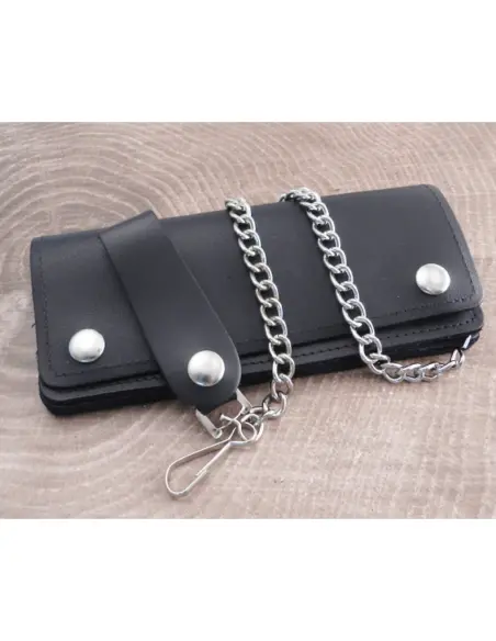Amigaz 7-Inch Black Wallet with Chain