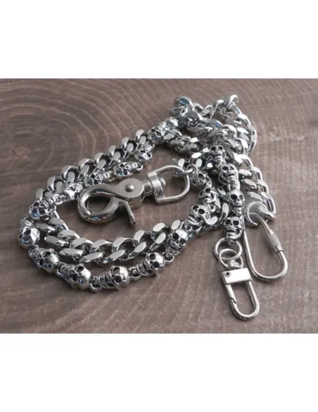 Amigaz Double Skull Wallet Chain