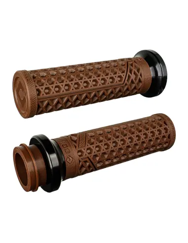 Puños ODI Vans Lock-On Marrones para Harley TBW