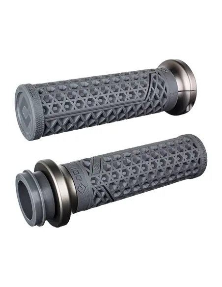 Poignées ODI Vans Lock-On Graphite pour Harley E-Throttle