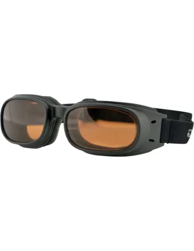 Lunettes Bobster Piston Noires Mates avec Verre Ambre