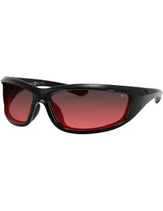 Bobster Charger Black Sunglasses with Pink Lenses