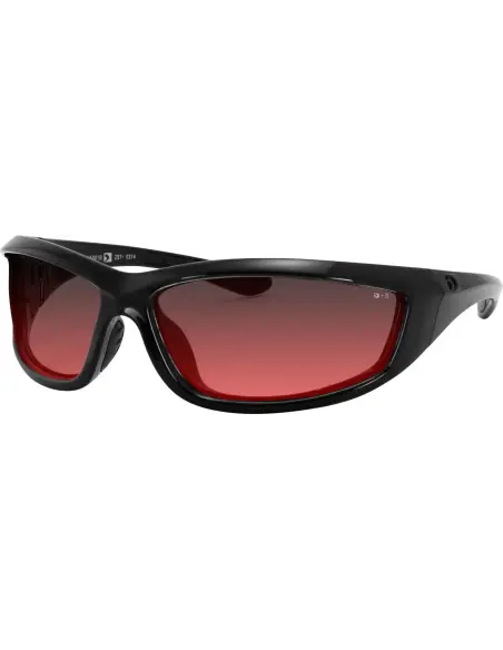 Bobster Charger Black Sunglasses with Pink Lenses