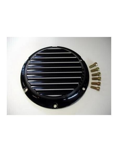 COUVERCLE NOIR À AILETTES DERBY POUR SPORTSTER XL 04-UP