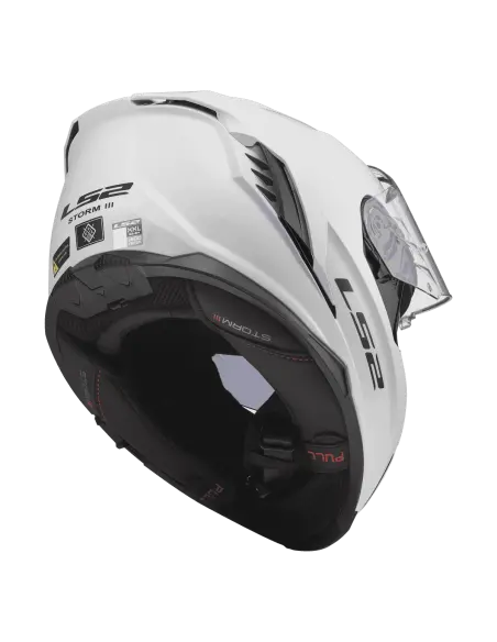 Casco LS2 Storm III Blanco Brillo ECE 22.06 | Iguana Custom