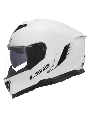 Capacete LS2 Storm III Branco Brilhante ECE 22.06 | Iguana Custom