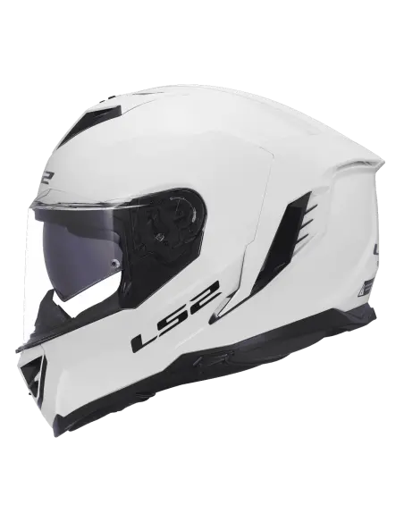 Casque LS2 Storm III Blanc Brillant ECE 22.06 | Iguana Custom