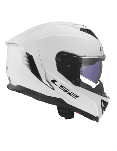 Capacete LS2 Storm III Branco Brilhante ECE 22.06 | Iguana Custom