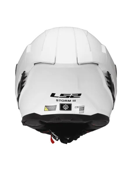 Casco LS2 Storm III Blanco Brillo ECE 22.06 | Iguana Custom