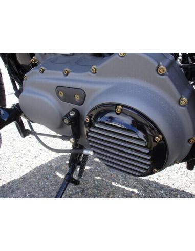 PRETO FINNED DERBY COBERTURA PARA SPORTSTER XL 04-UP