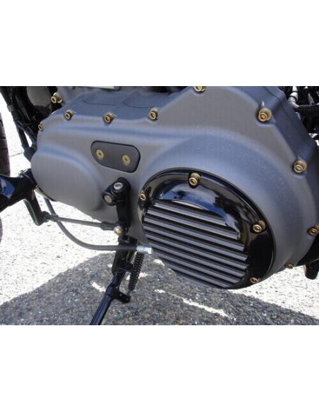 COUVERCLE NOIR À AILETTES DERBY POUR SPORTSTER XL 04-UP