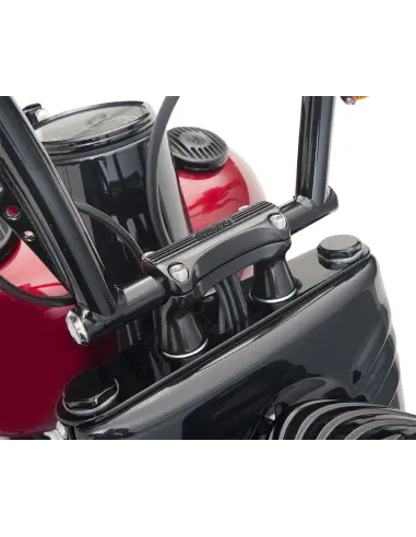 Pontets Biltwell Thunder Noirs pour Guidon de 1 Pouce