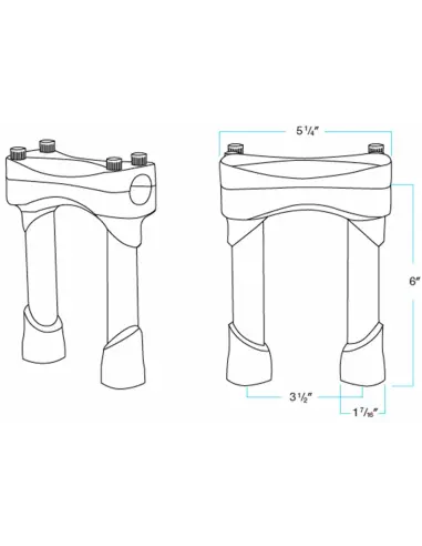 Biltwell Murdock Black 6-Inch Risers