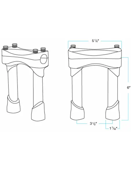 Biltwell Murdock Black 6-Inch Risers