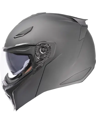 Capacete Modular ICON Threshold Solid Preto Fosco
