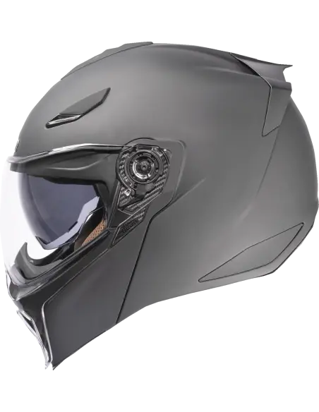 ICON Threshold Solid Matte Black Modular Helmet