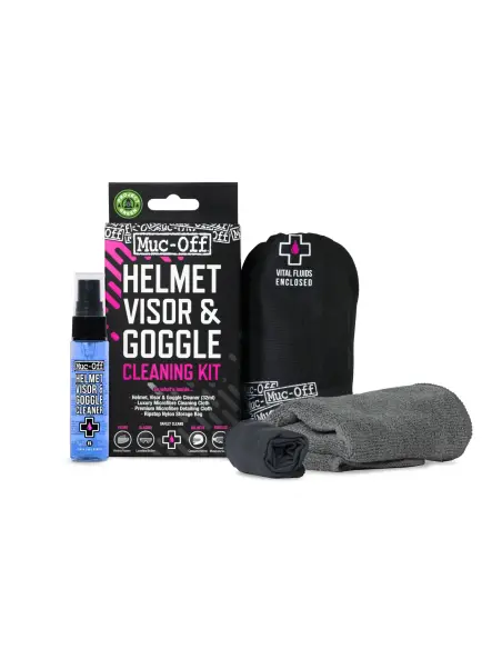 Kit limpieza Muc-Off para viseras y gafas 32 ml